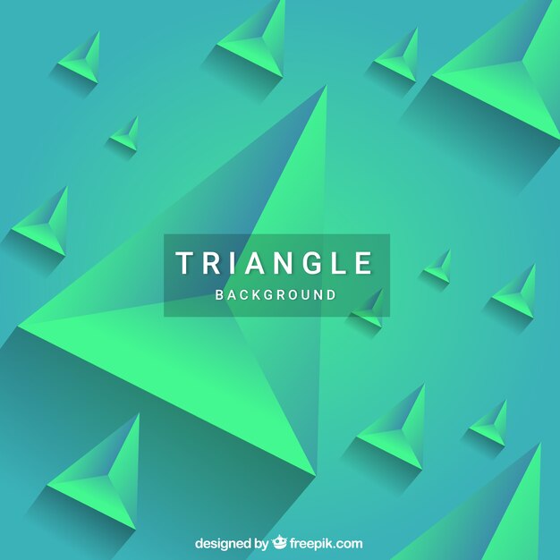 Fondo abstracto con triángulos en 3d