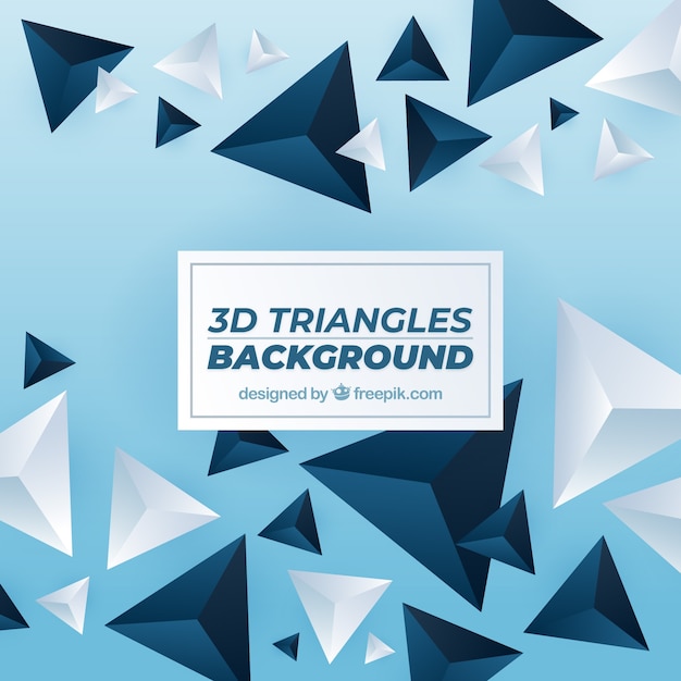 Fondo abstracto con triángulos en 3d