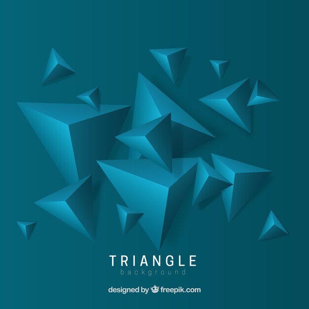 Fondo abstracto con triángulos en 3d