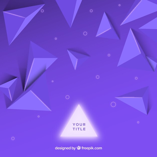 Fondo abstracto con triángulos en 3d