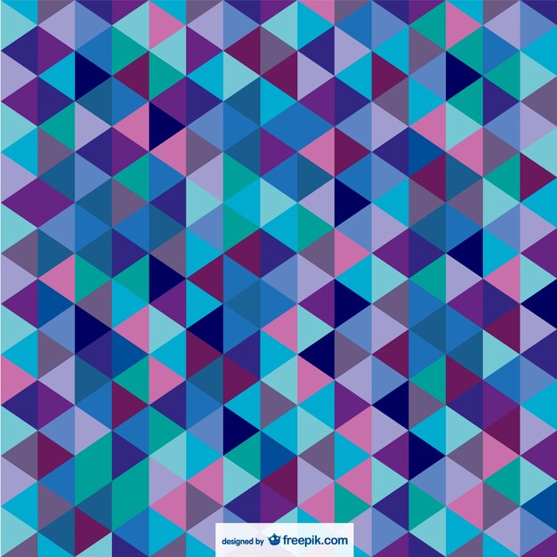 Fondo abstracto con triángulos de colores fríos