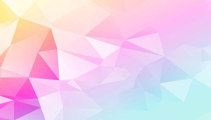 Vector gratuito fondo abstracto de triángulos de colores pastel de baja poli