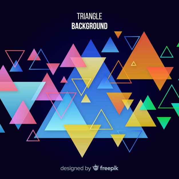Fondo abstracto con triángulos de colores