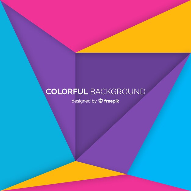 Fondo abstracto con triángulos de colores