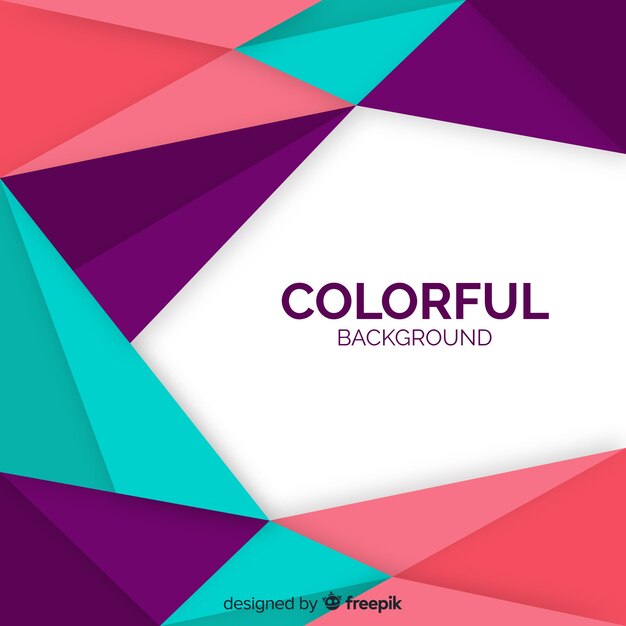 Fondo abstracto con triángulos de colores