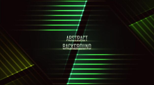 Fondo abstracto de vector Banner de tecnología de haz de luz de luz lazer verde