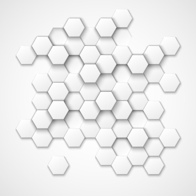 Fondo abstracto vector hexagonal. Forma hexagonal, patrón hexagonal geométrico, textura hexagonal, ilustración hexagonal de decoración