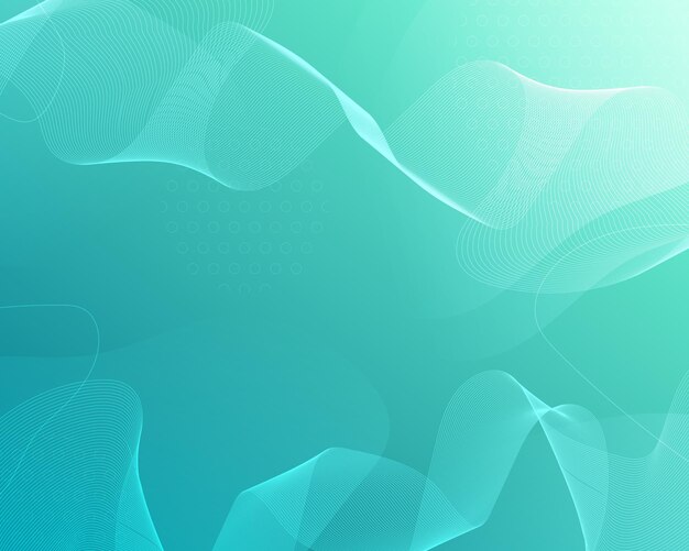 fondo abstracto verde con líneas onduladas