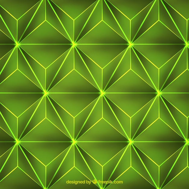 Fondo abstracto verde con triángulos