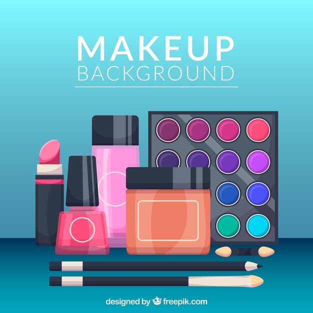 Fondo de accesorios de maquillaje 