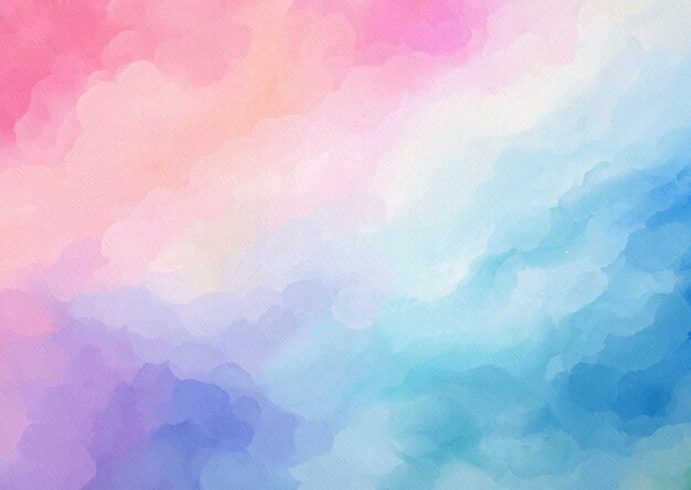 Fondo de acuarela abstractamente pintado a mano con colores de arco iris