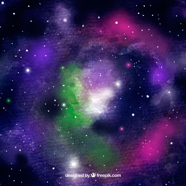 Fondo de acuarela abstracto de universo