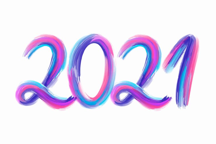 Vector gratuito fondo acuarela año nuevo 2021