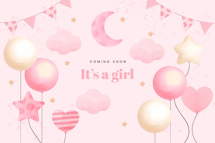 Vector gratuito fondo acuarela bebé niña