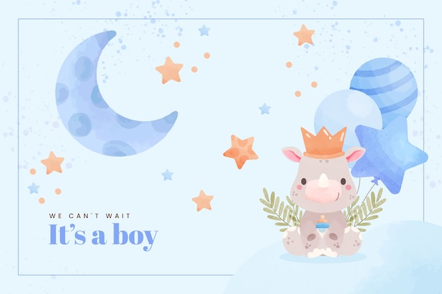 Vector gratuito fondo acuarela bebé niño