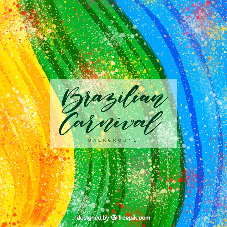 Vector gratuito fondo de acuarela de carnaval brasileño