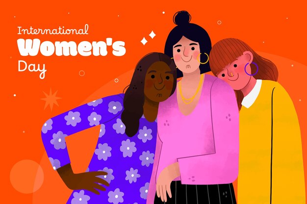 Fondo de acuarela para la celebración del Día Internacional de la Mujer.