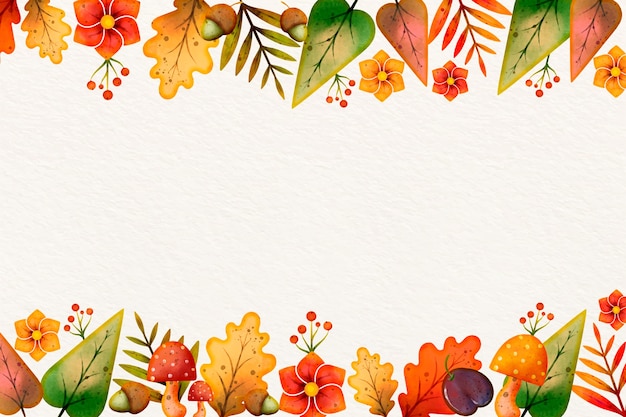 Fondo de acuarela para celebración de otoño