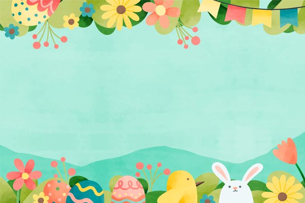 Fondo de acuarela para la celebración de pascua