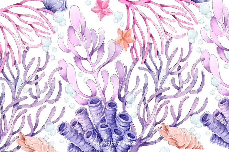 Vector gratuito fondo acuarela colorido coral