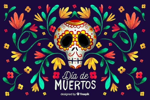 Fondo acuarela dia de muertos