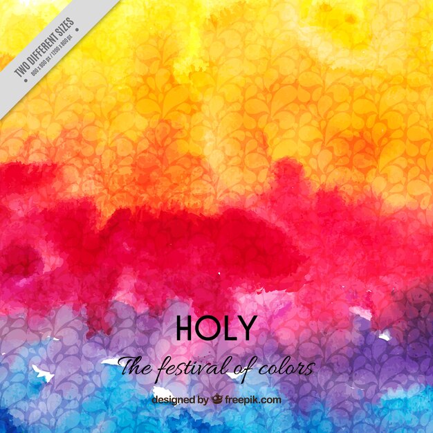 Fondo de acuarela de festival de los colores 