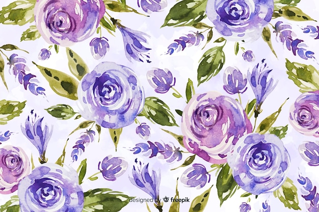 Fondo acuarela floral con colores suaves