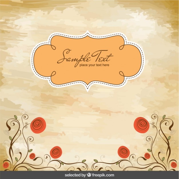 Vector gratuito fondo de acuarela y floral