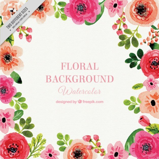 Fondo de acuarela floral