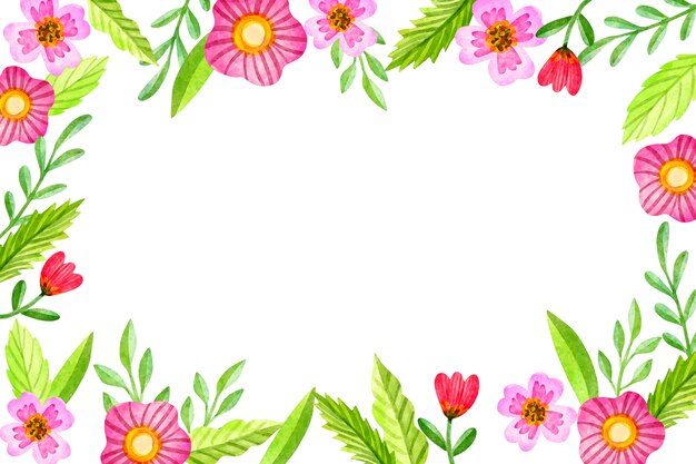 Fondo acuarela con flores