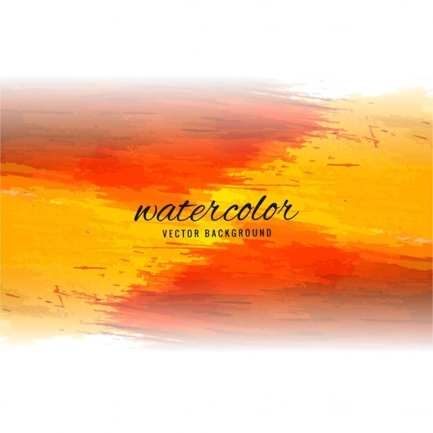 Fondo de acuarela naranja y amarillo