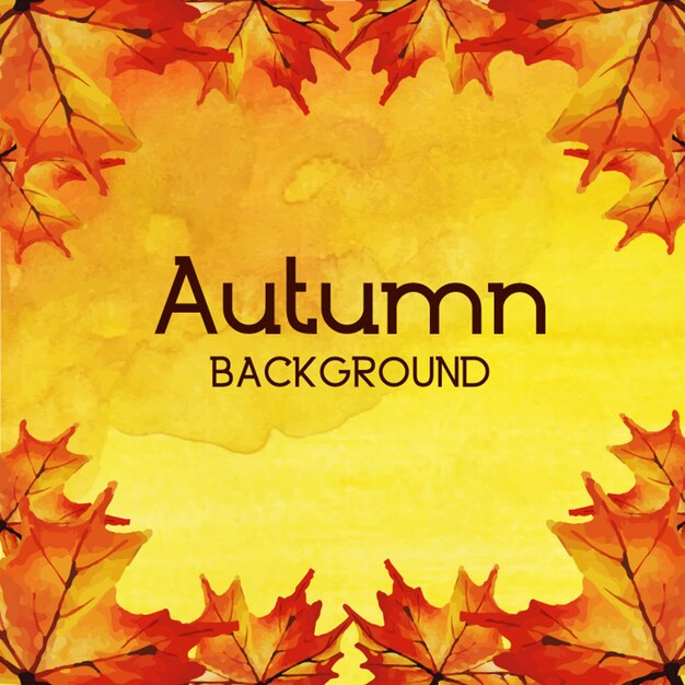 Fondo de acuarela de otoño