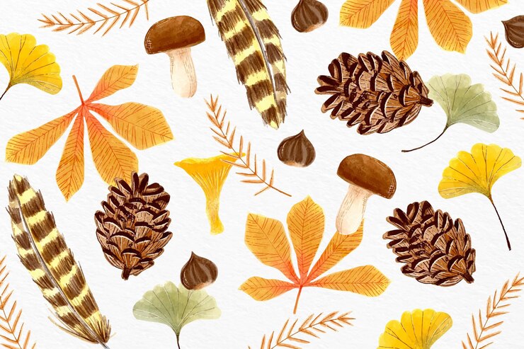 Vector gratuito el fondo de la acuarela de otoño