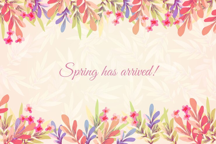 Vector gratuito fondo acuarela primavera con flores