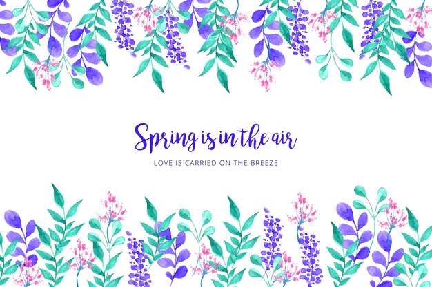 Fondo de acuarela de primavera