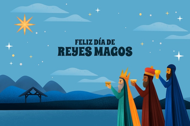 Vector gratuito fondo de acuarela para reyes magos