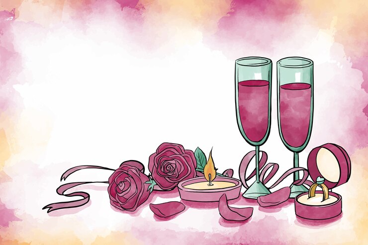 Vector gratuito fondo de acuarela de san valentín