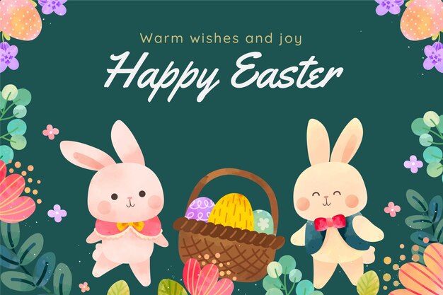 Fondo de acuarela para las vacaciones de Pascua.
