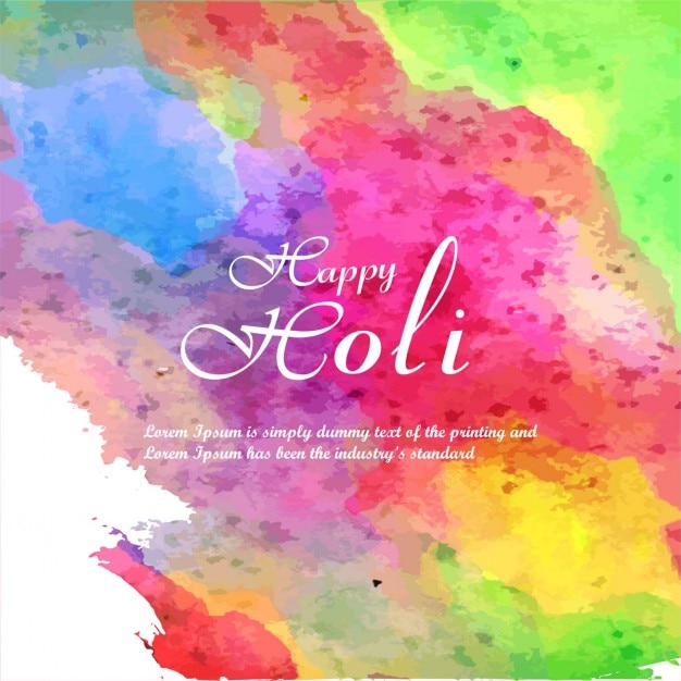 Fondo con acuarelas, feliz holi