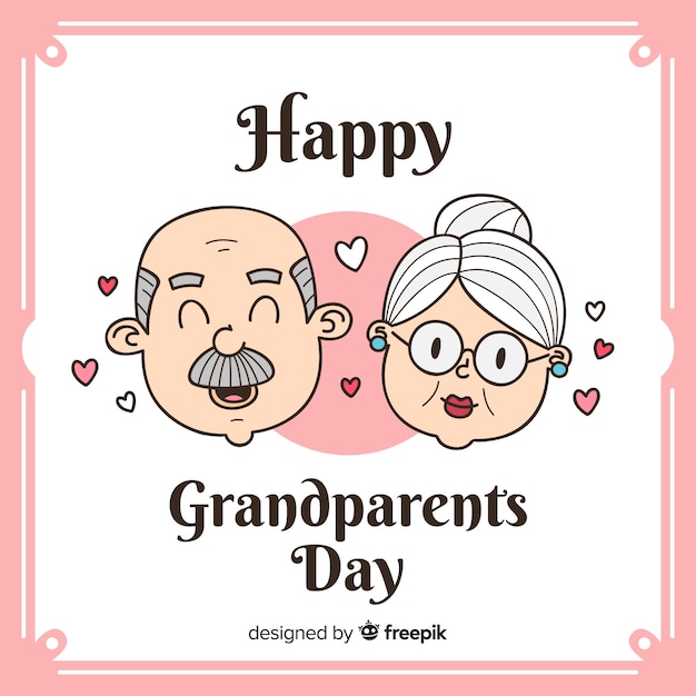 Vector gratuito fondo adorable de día de los abuelos