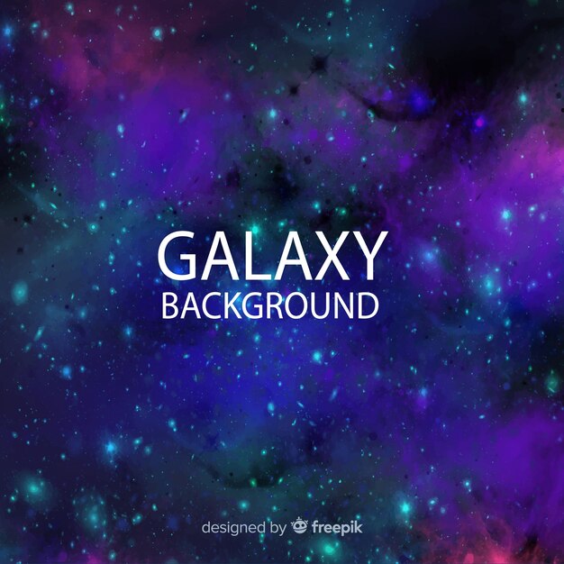 Fondo adorable de galaxia en acuarela