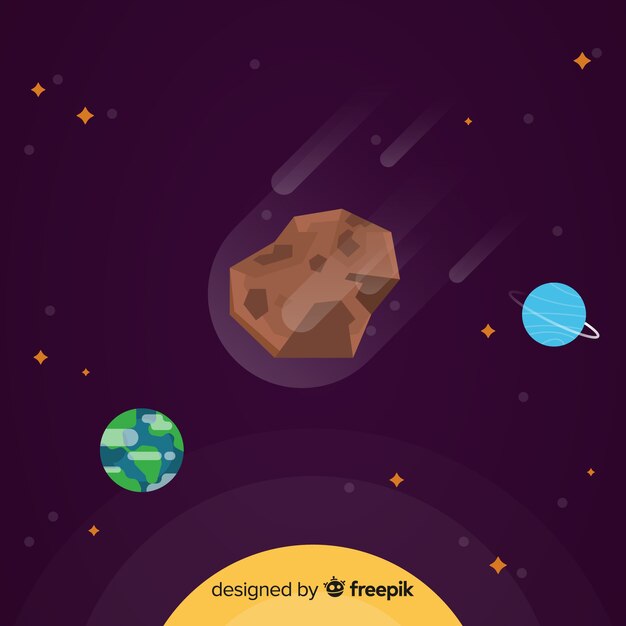 Fondo adorable de galaxia con diseño plano