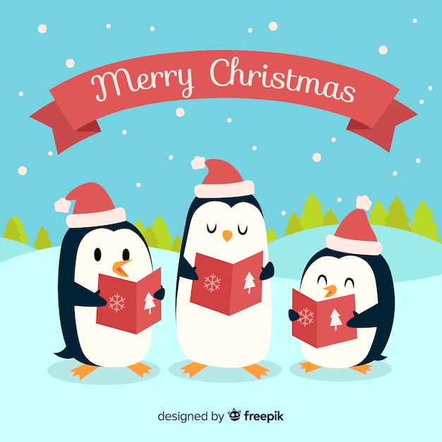 Vector gratuito fondo adorable de navidad dibujado a mano