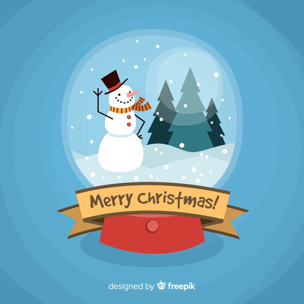 Vector gratuito fondo adorable de navidad con diseño plano