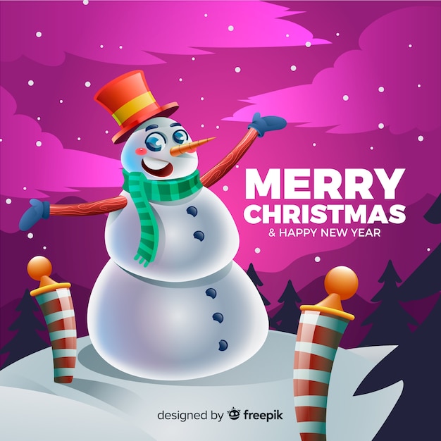 Vector gratuito fondo adorable de navidad con diseño realista