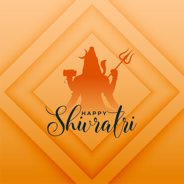 Vector gratuito fondo de adoración de maha shivratri con diseño de shiv shankar