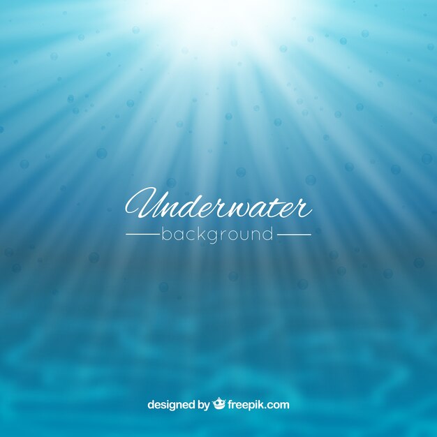 Fondo bajo el agua en estilo realista