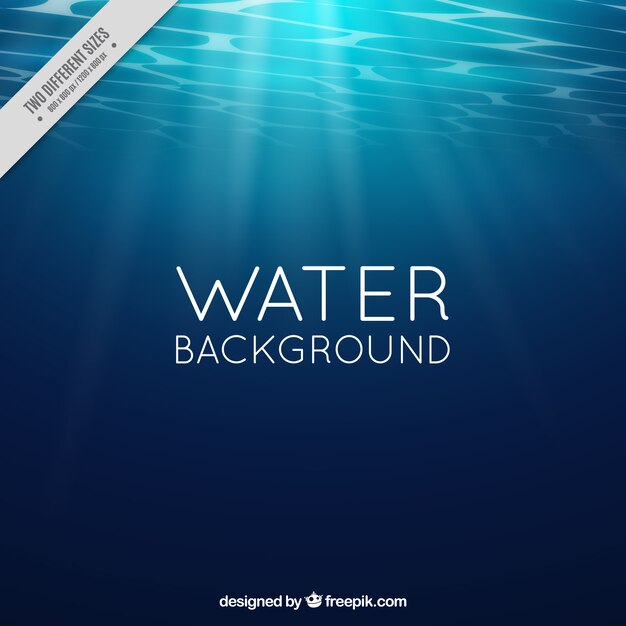 Fondo de agua con rayos de sol 
