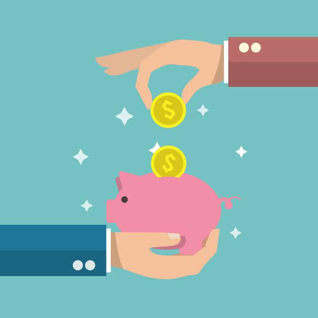 Fondo de ahorrando dinero