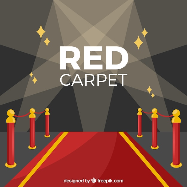 Vector gratuito fondo de alfombra roja en estilo plano